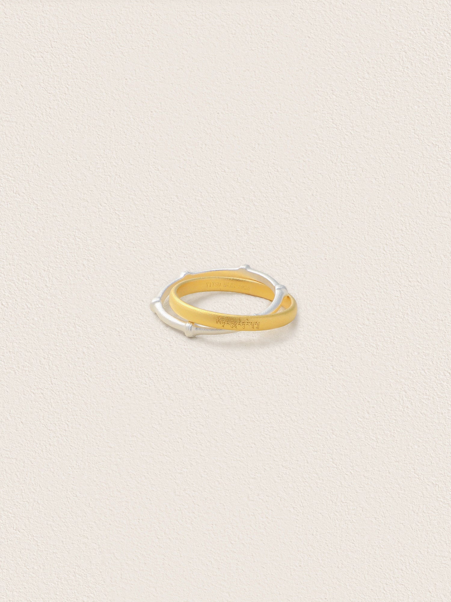 Gold & Silver Bamboo Knot Ring