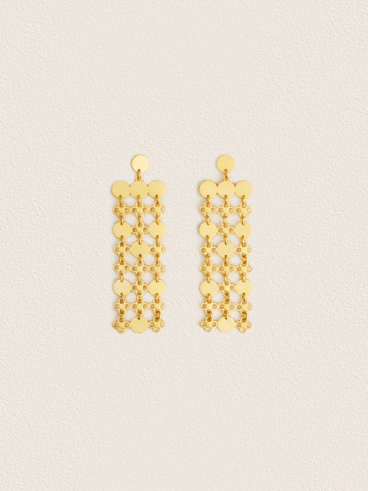 Round Mirror Sunlight Earrings