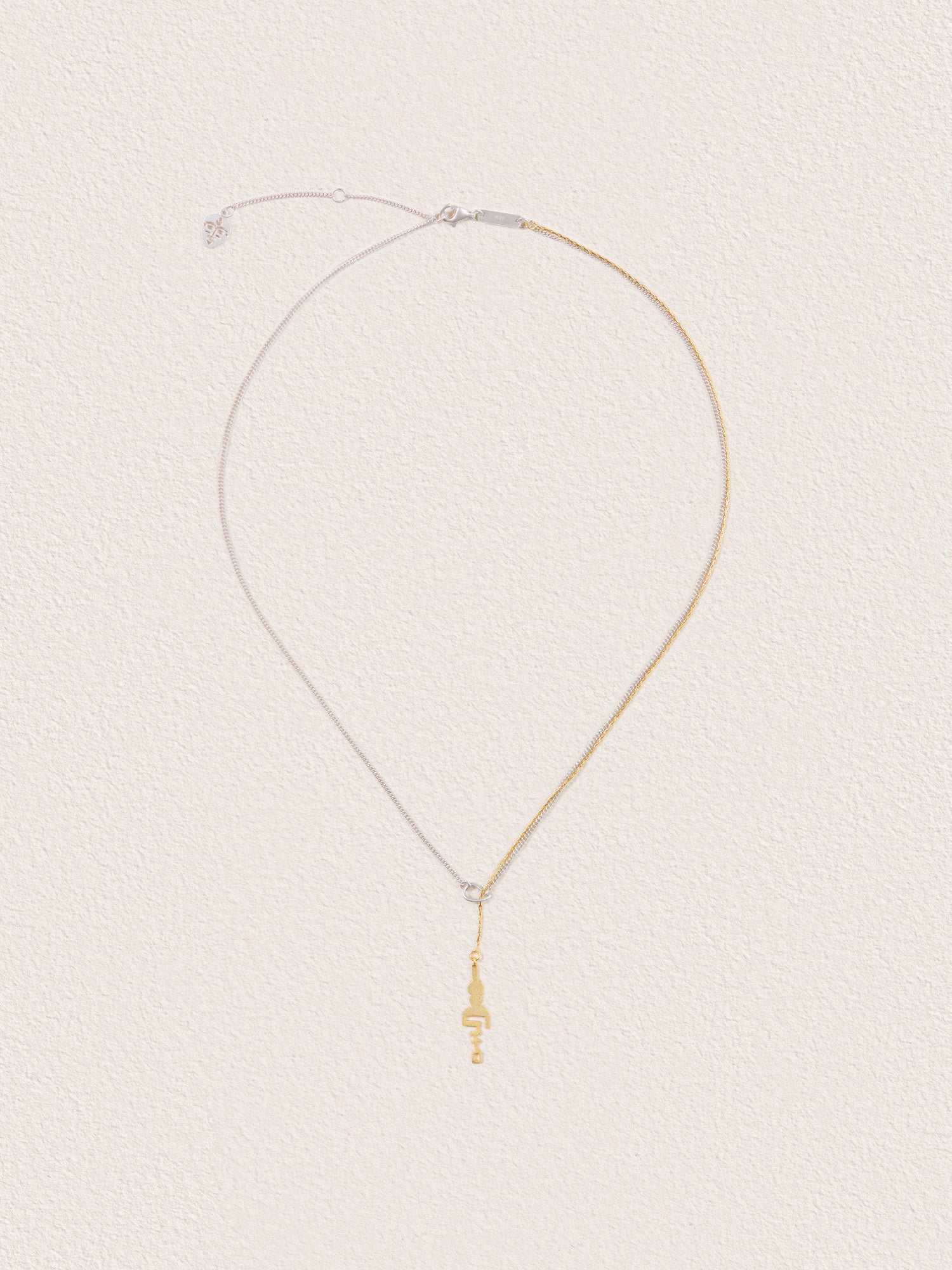 Key & Heart Lock Gold and Silver Necklace
