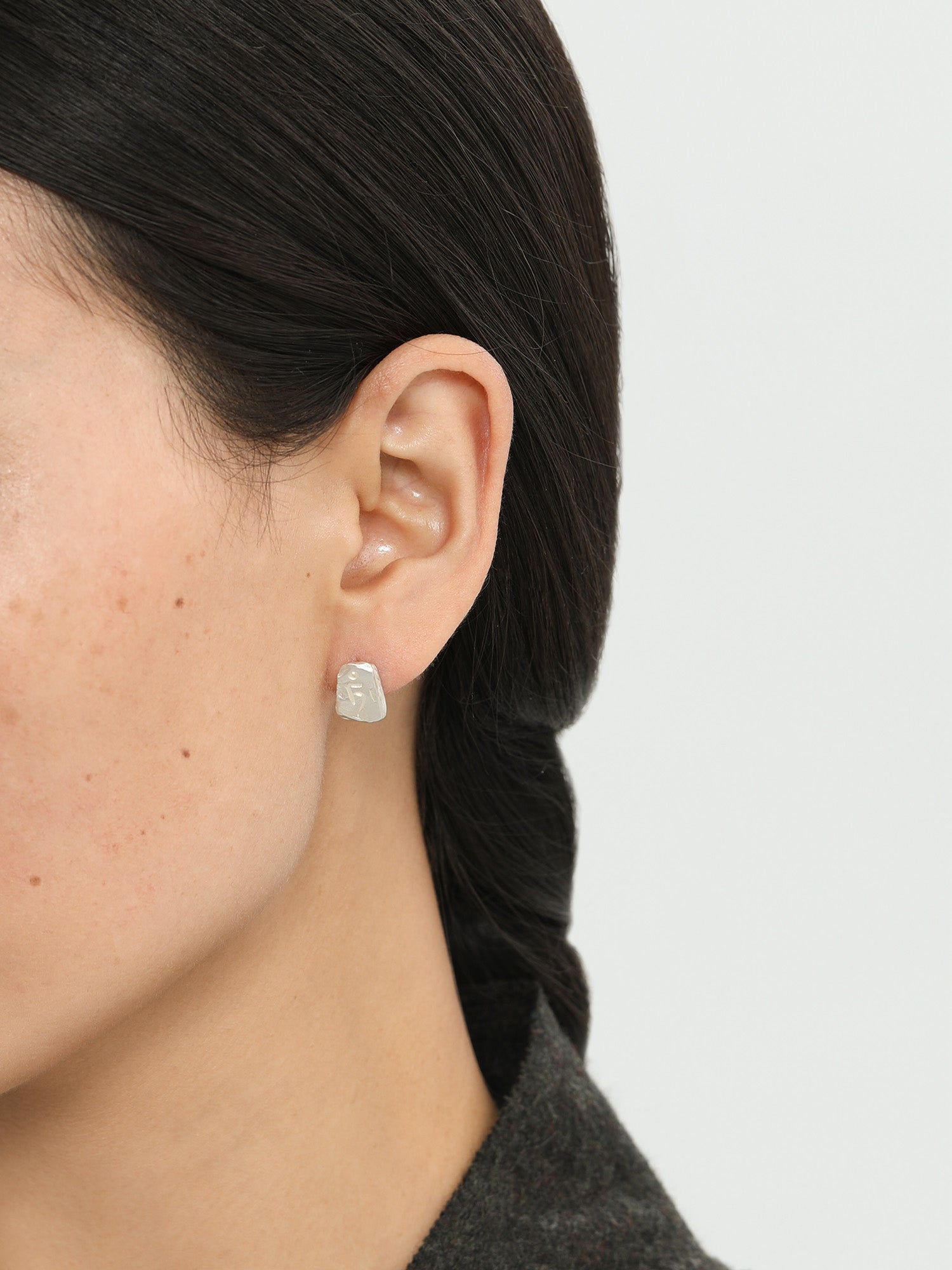 Prayers on Rock Stud Earrings