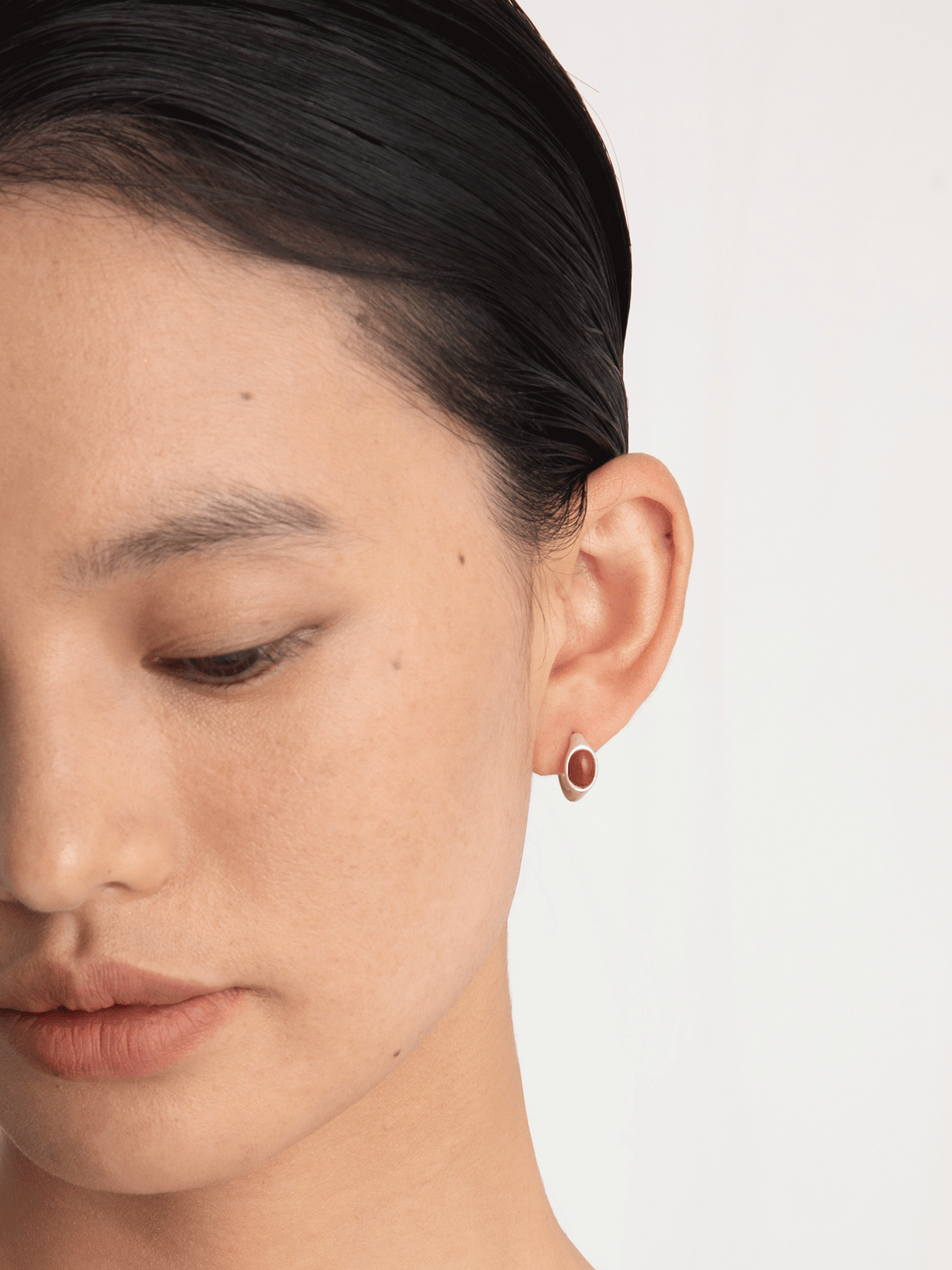 Red · Arc Nanhong Hoop Earrings