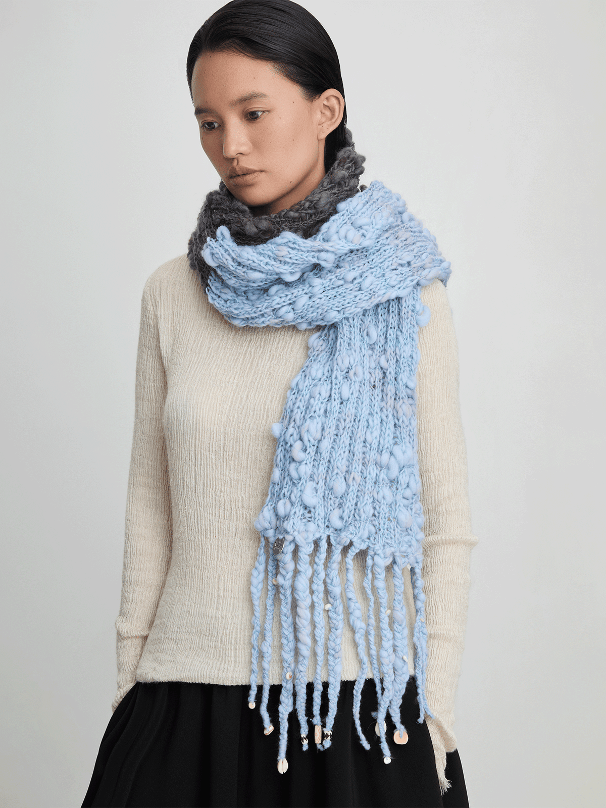 Thathaly The Yangtze River 100% Hand-Spun Wool Scarf