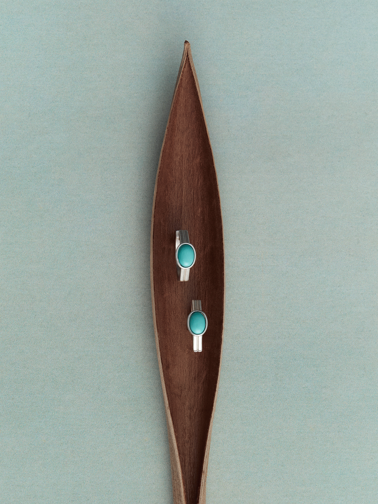 Square & Circle Turquoise Hoop Earrings