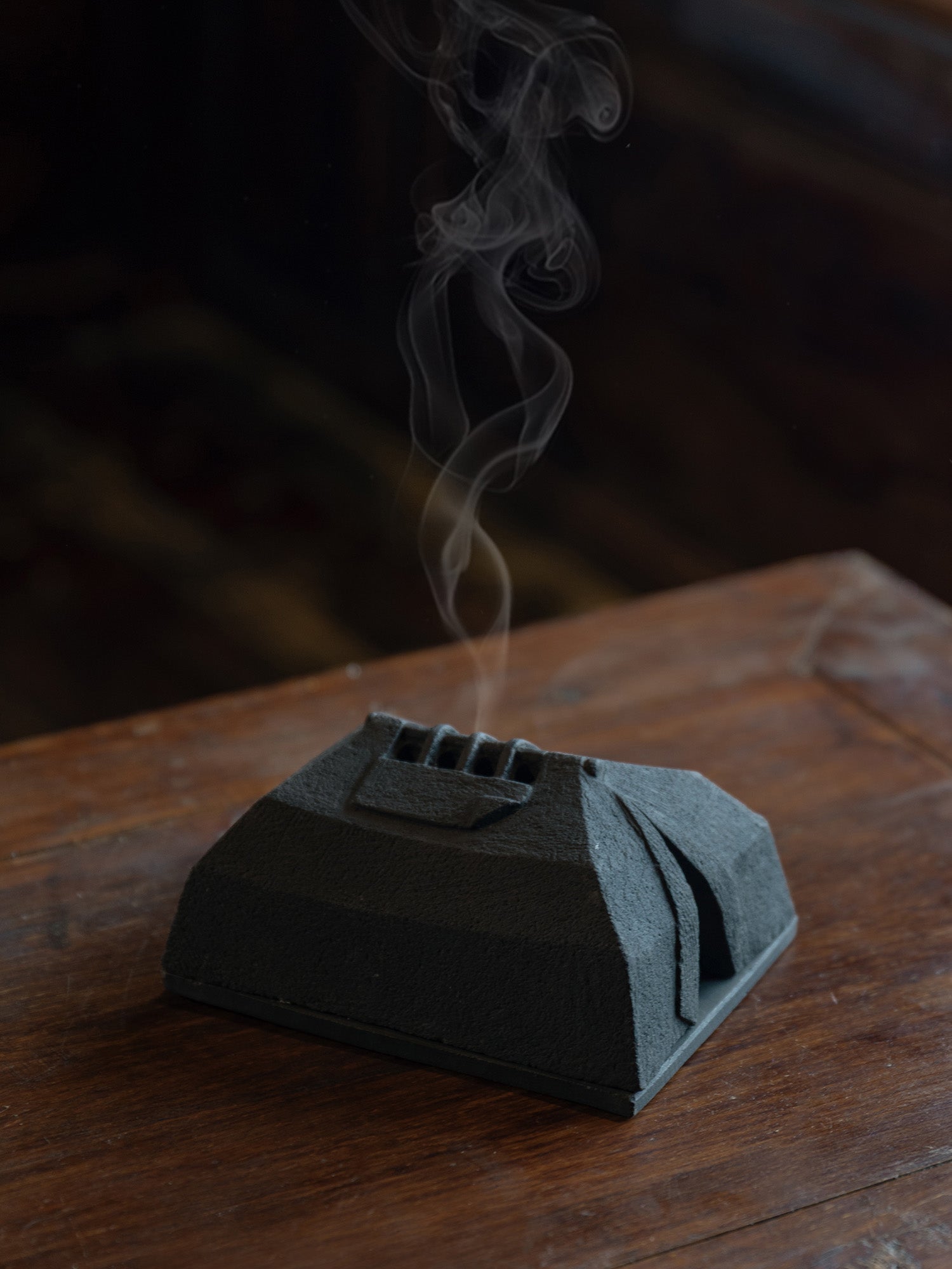 Handmade Black Tent Incense Burner