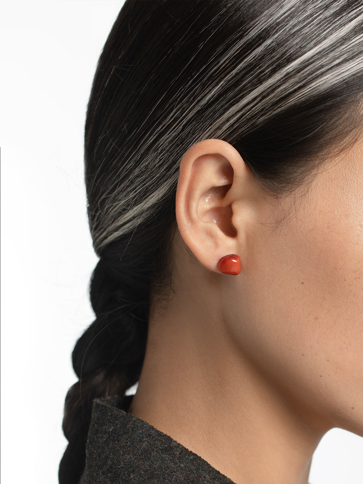 Natural Nanhong Agate Stud Earrings