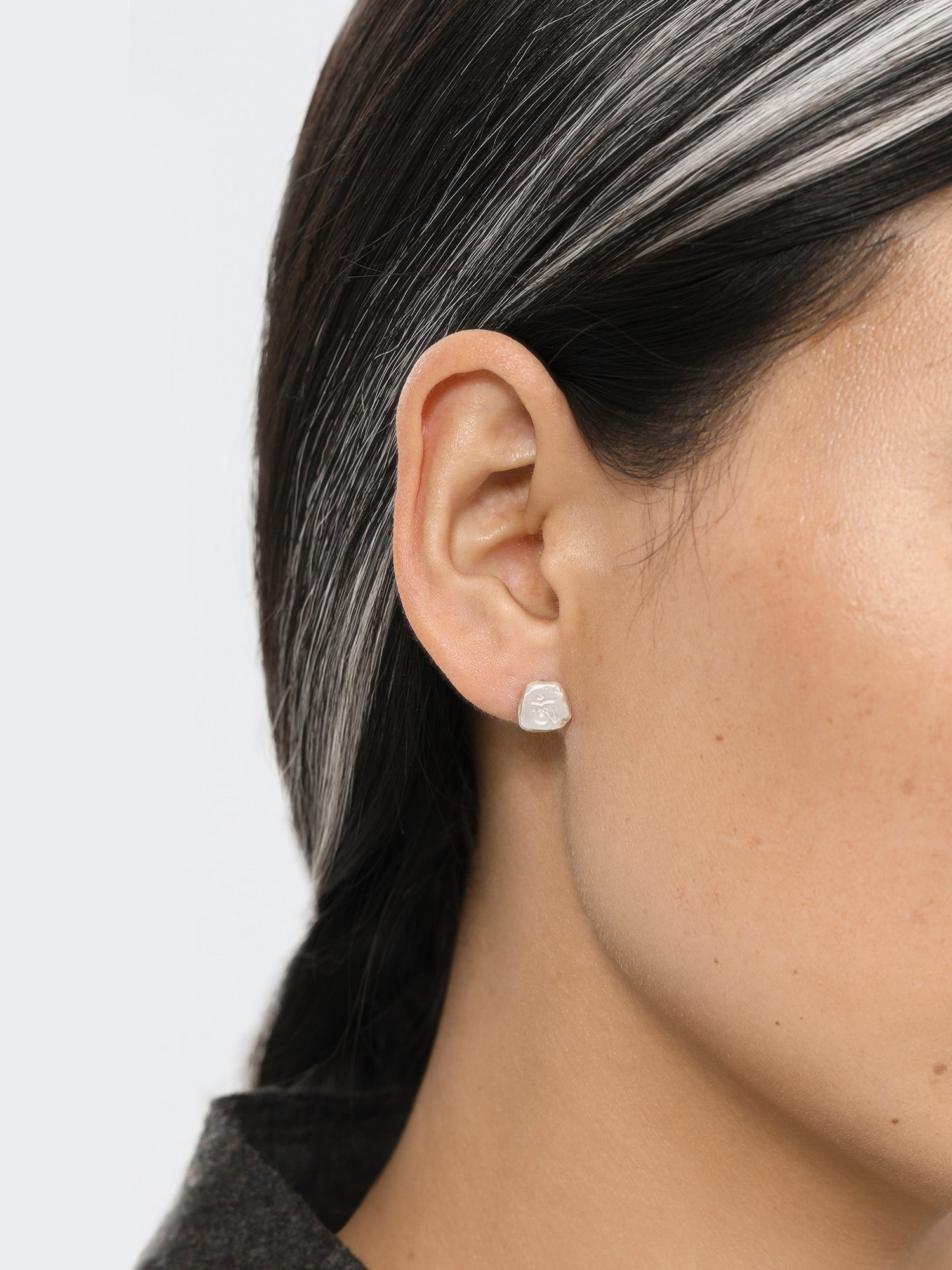 Prayers on Rock Stud Earrings