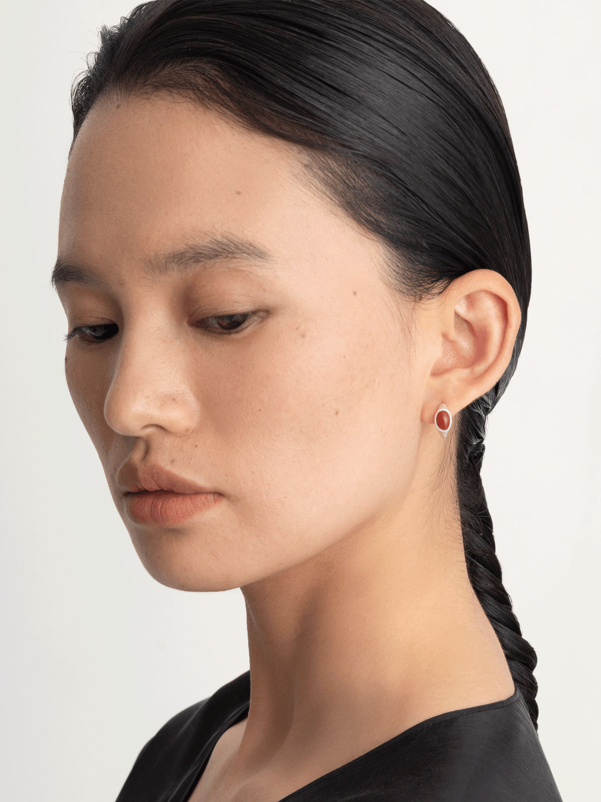 Red · Arc Nanhong Hoop Earrings