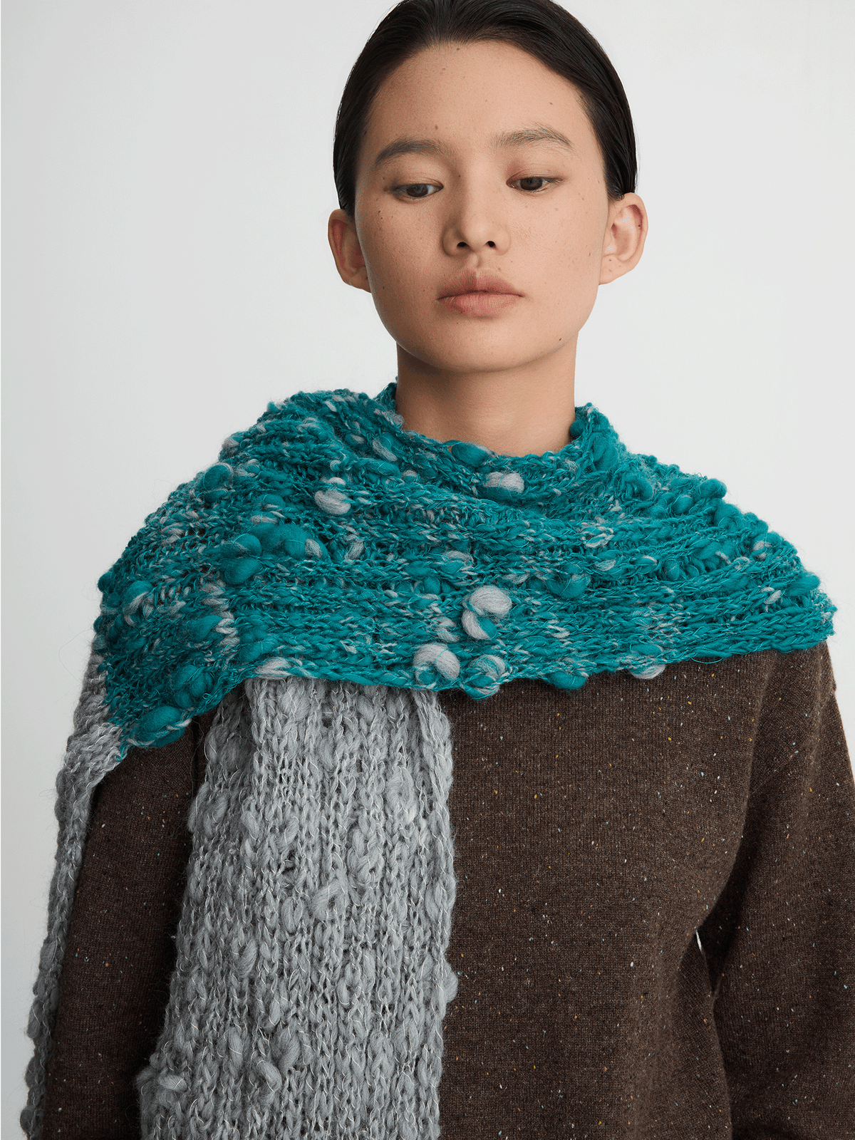 Thathaly The Yangtze River 100% Hand-Spun Wool Scarf