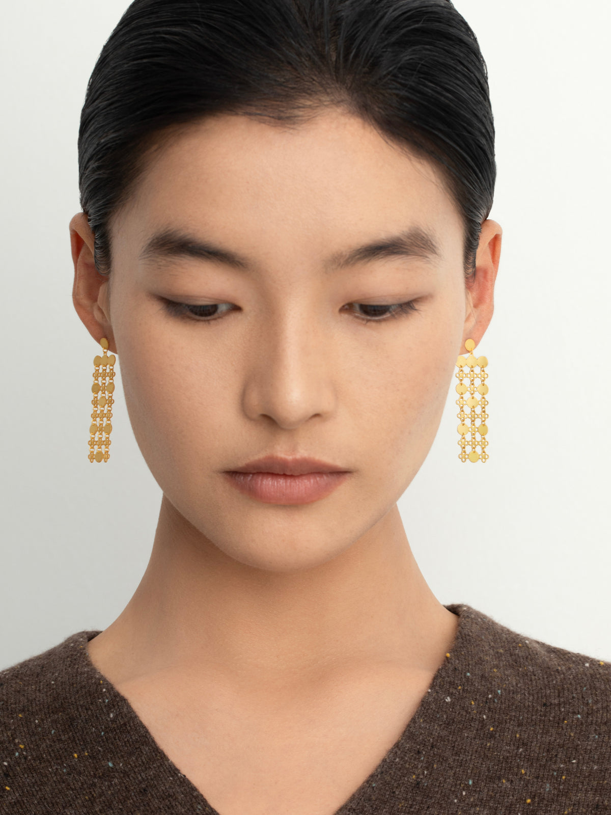 Round Mirror Sunlight Earrings