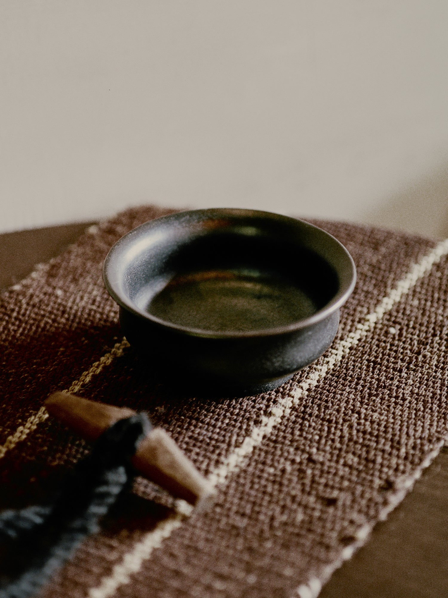Tibetan Handmade Black Pottery Bowl