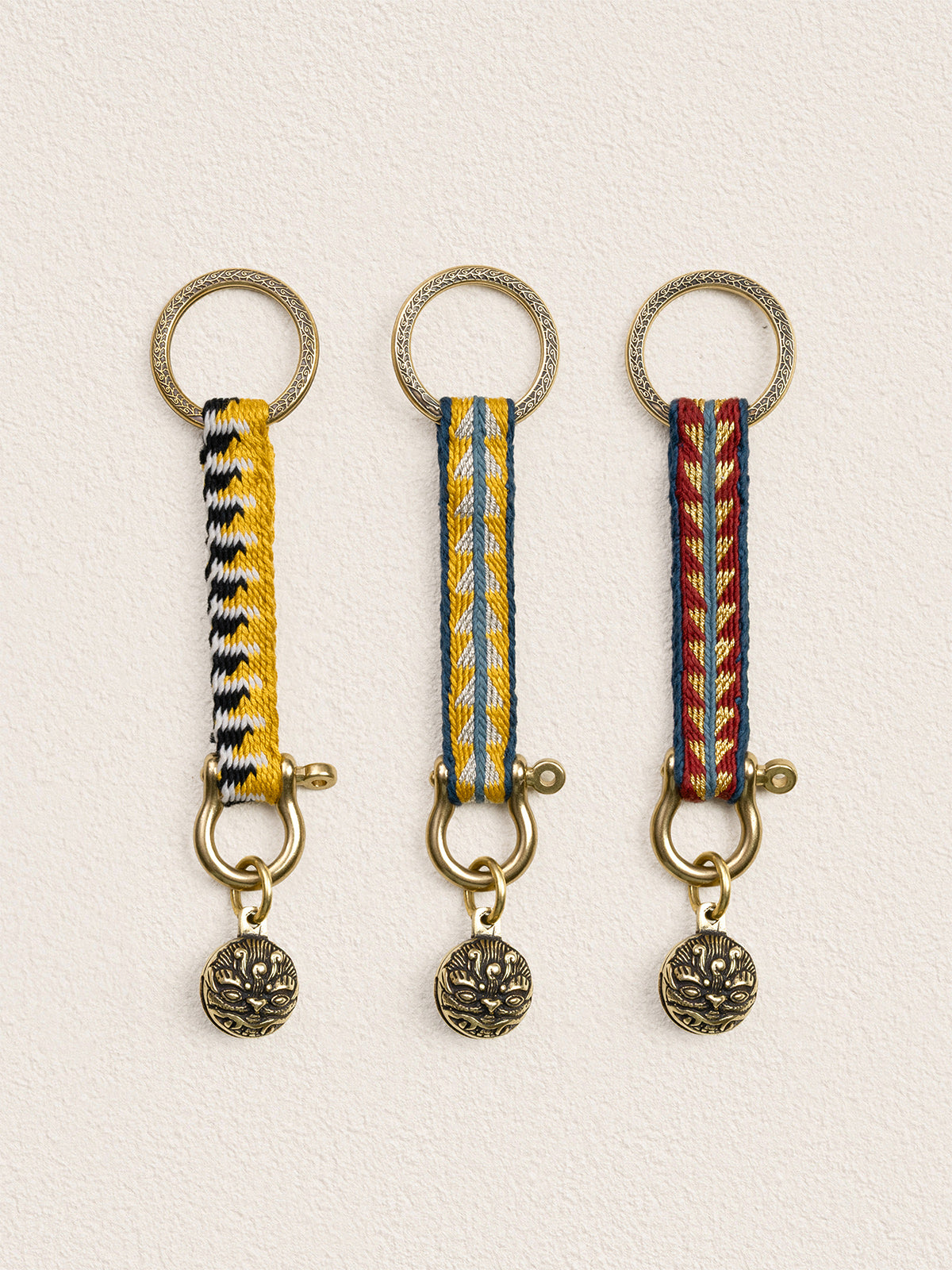 Tsoten Tiger Bell Tablet-Woven Keychains