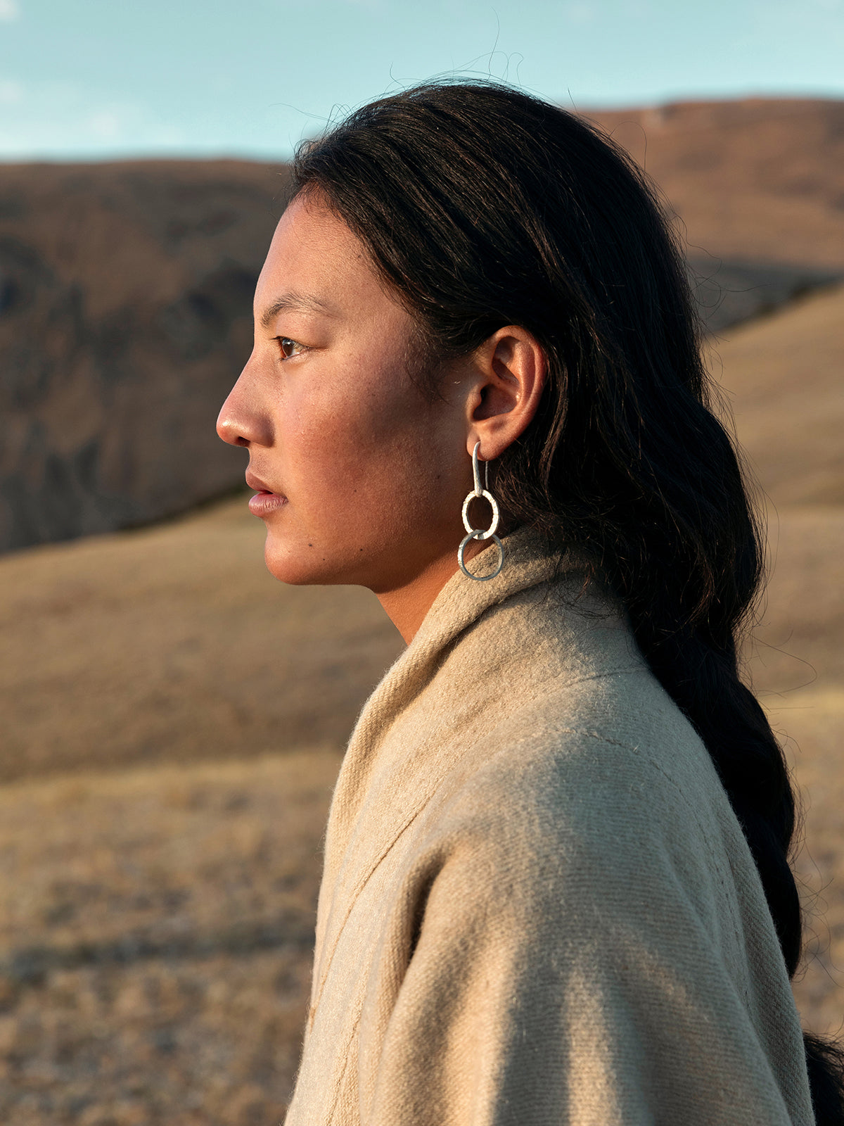 The Wheel Of Earth | Double Hoop Earrings