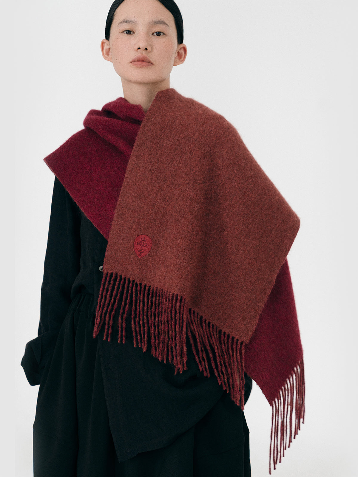 Two-Tone Pure Yak Cashmere Scarf