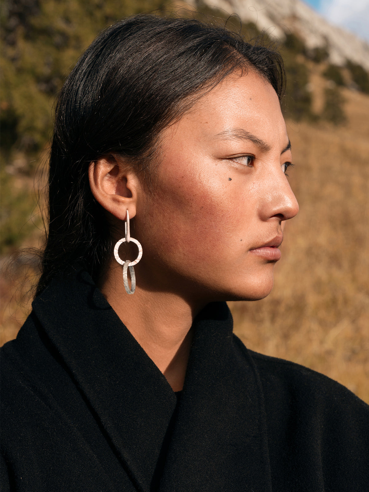 The Wheel Of Earth Double Hoop Earrings