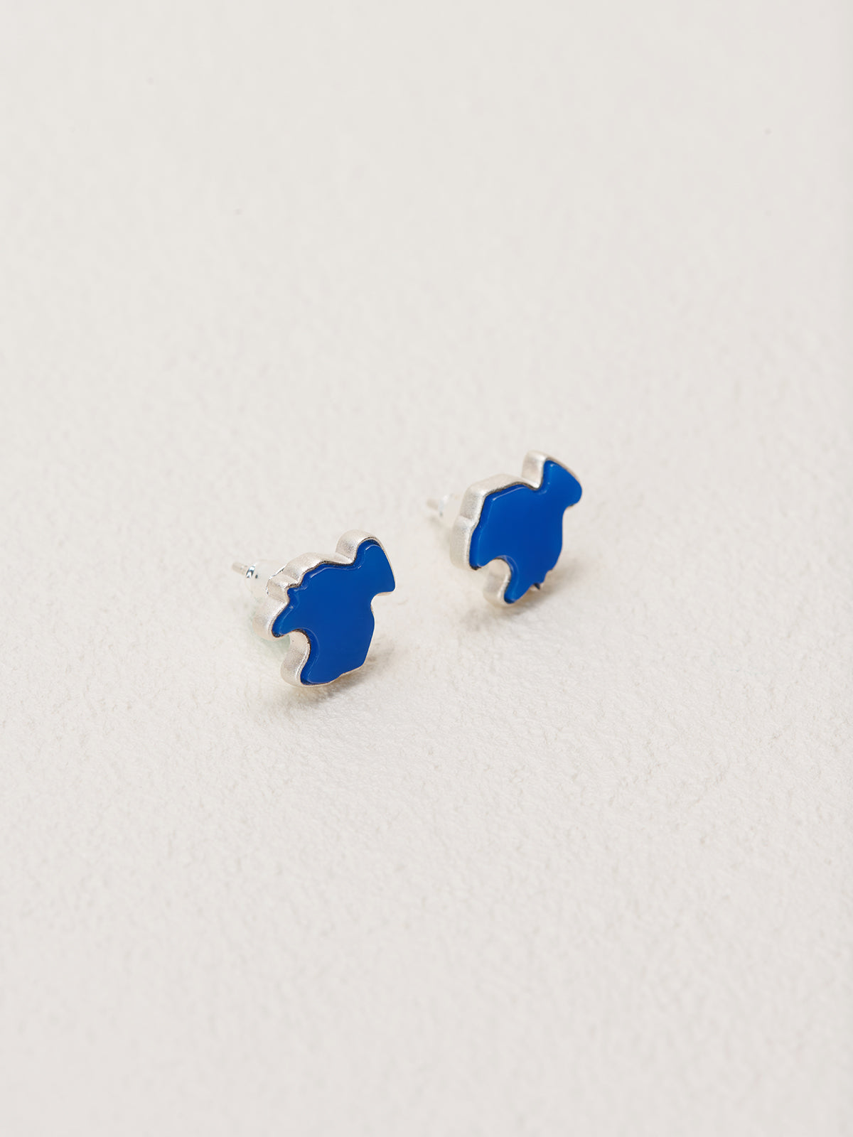 Kokonor Lake Blue Agate Stud Earrings
