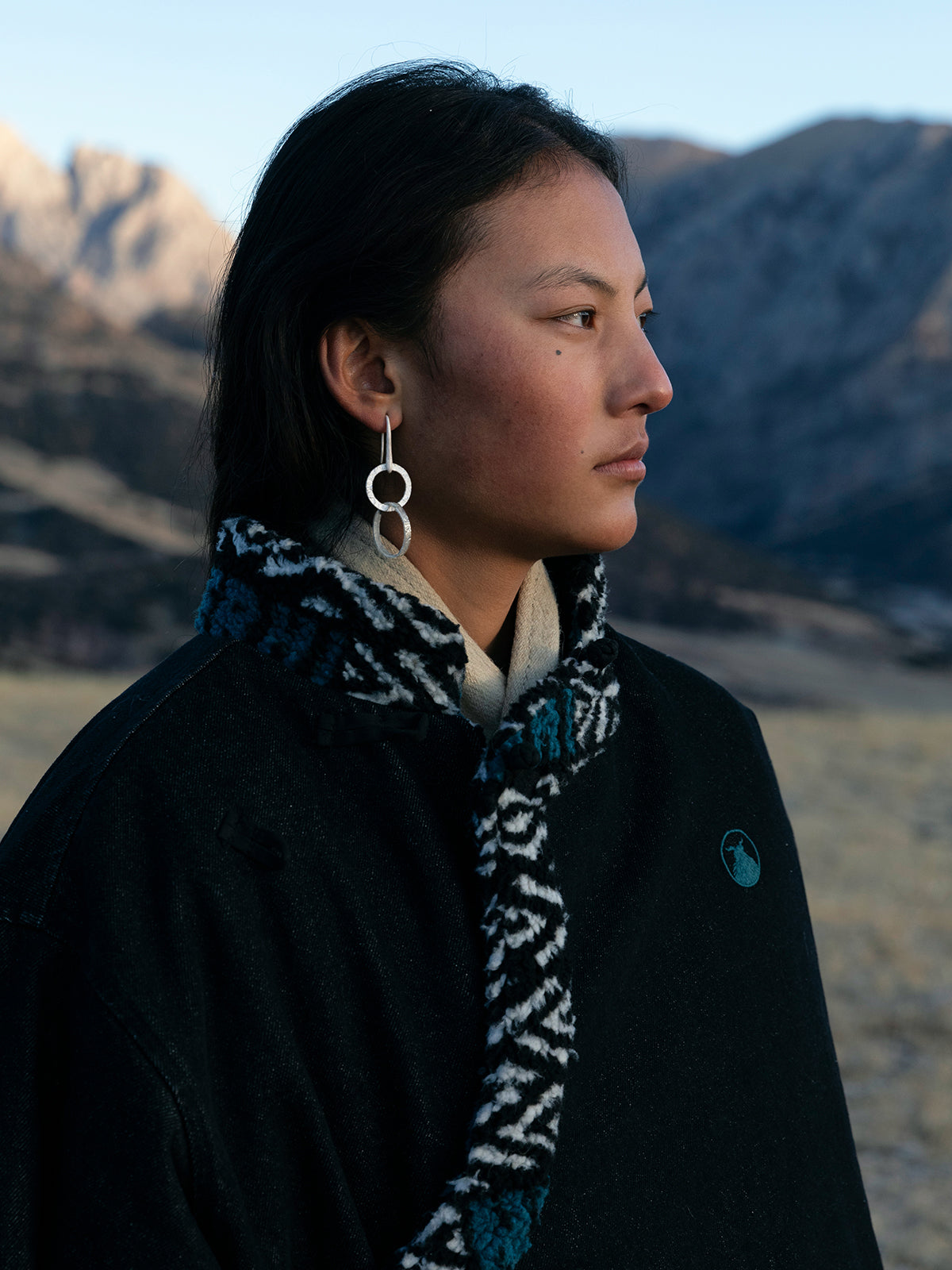 The Wheel Of Earth | Double Hoop Earrings