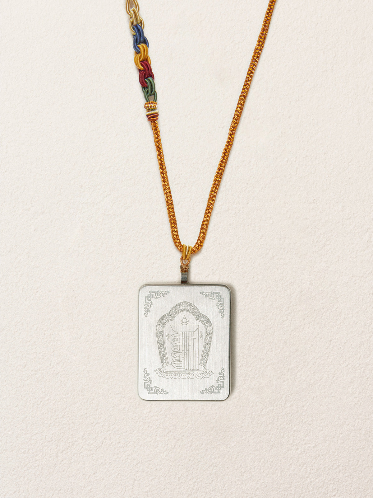 Rainbow Hand-Painted Thangka Necklace
