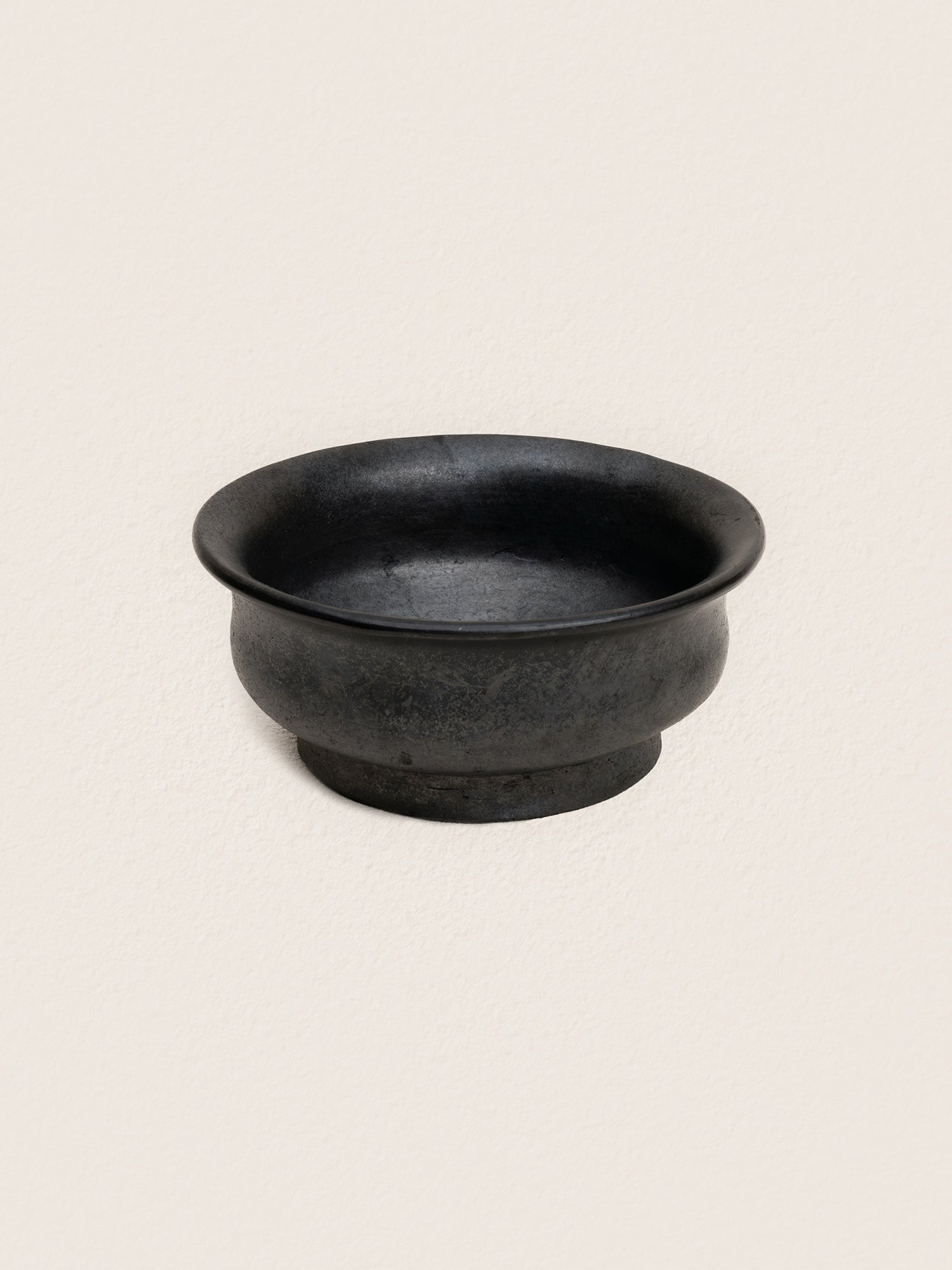 Tibetan Handmade Black Pottery Bowl