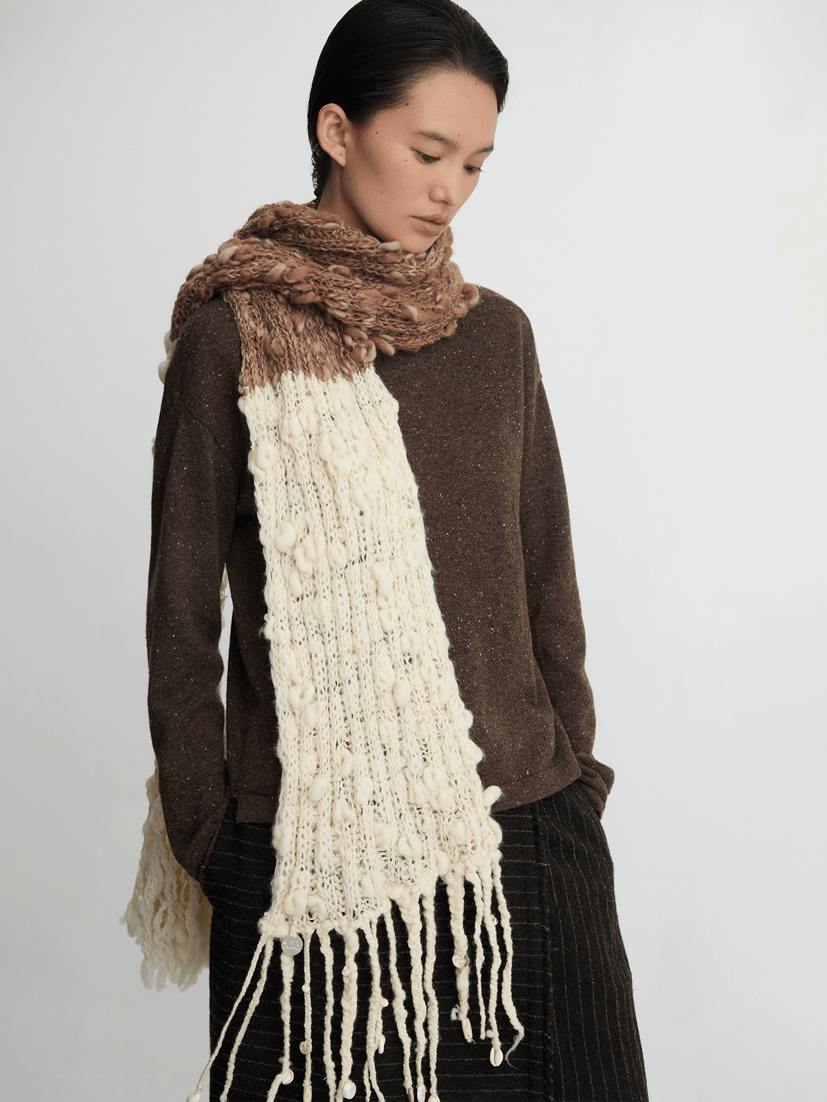 Thathaly The Yangtze River 100% Hand-Spun Wool Scarf