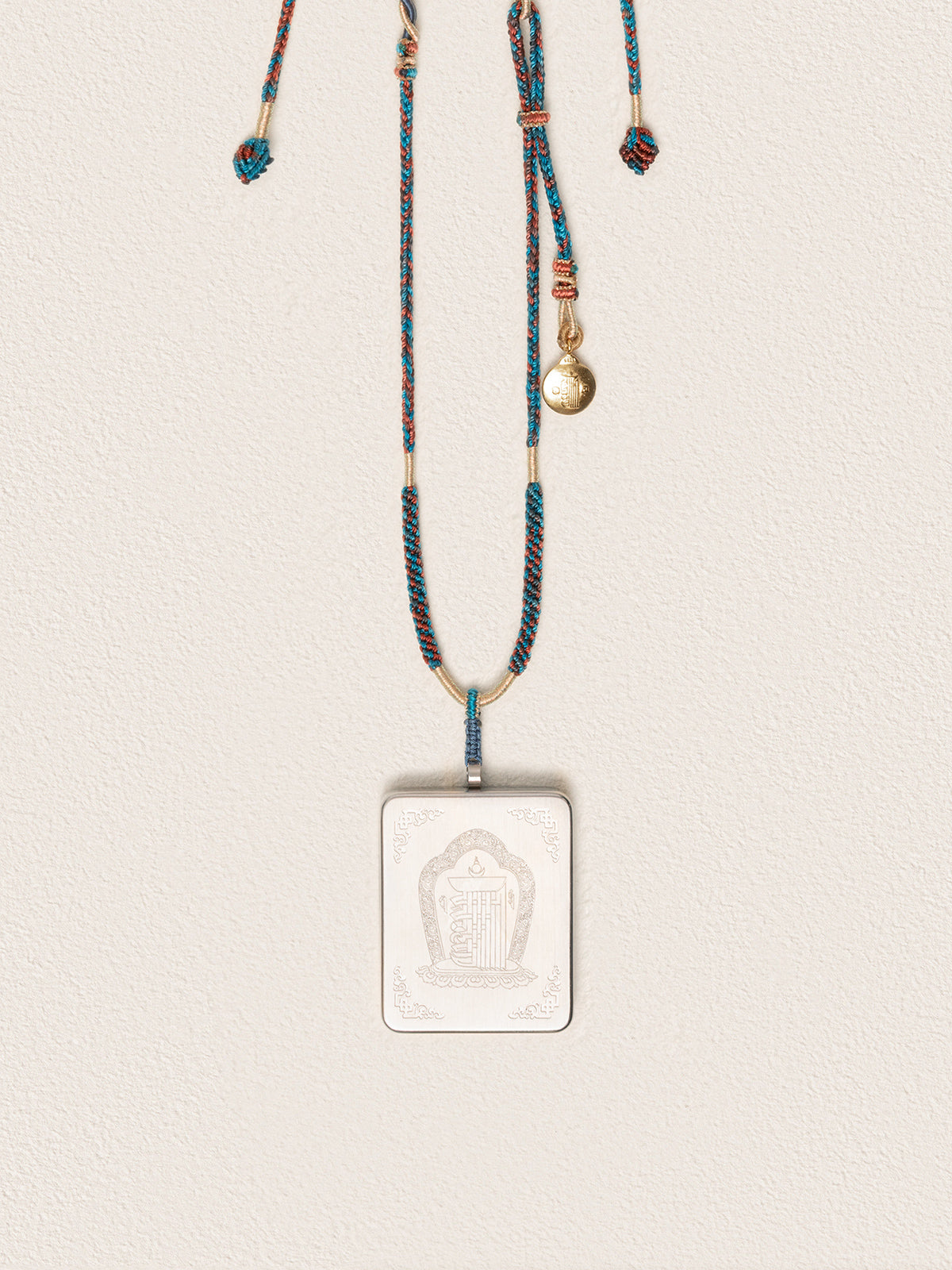 Hand-painted White Tara Thangka Necklace