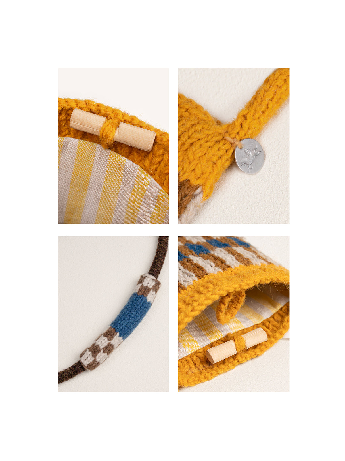Nomadic Grid Hand-Knitted Shoulder Bag