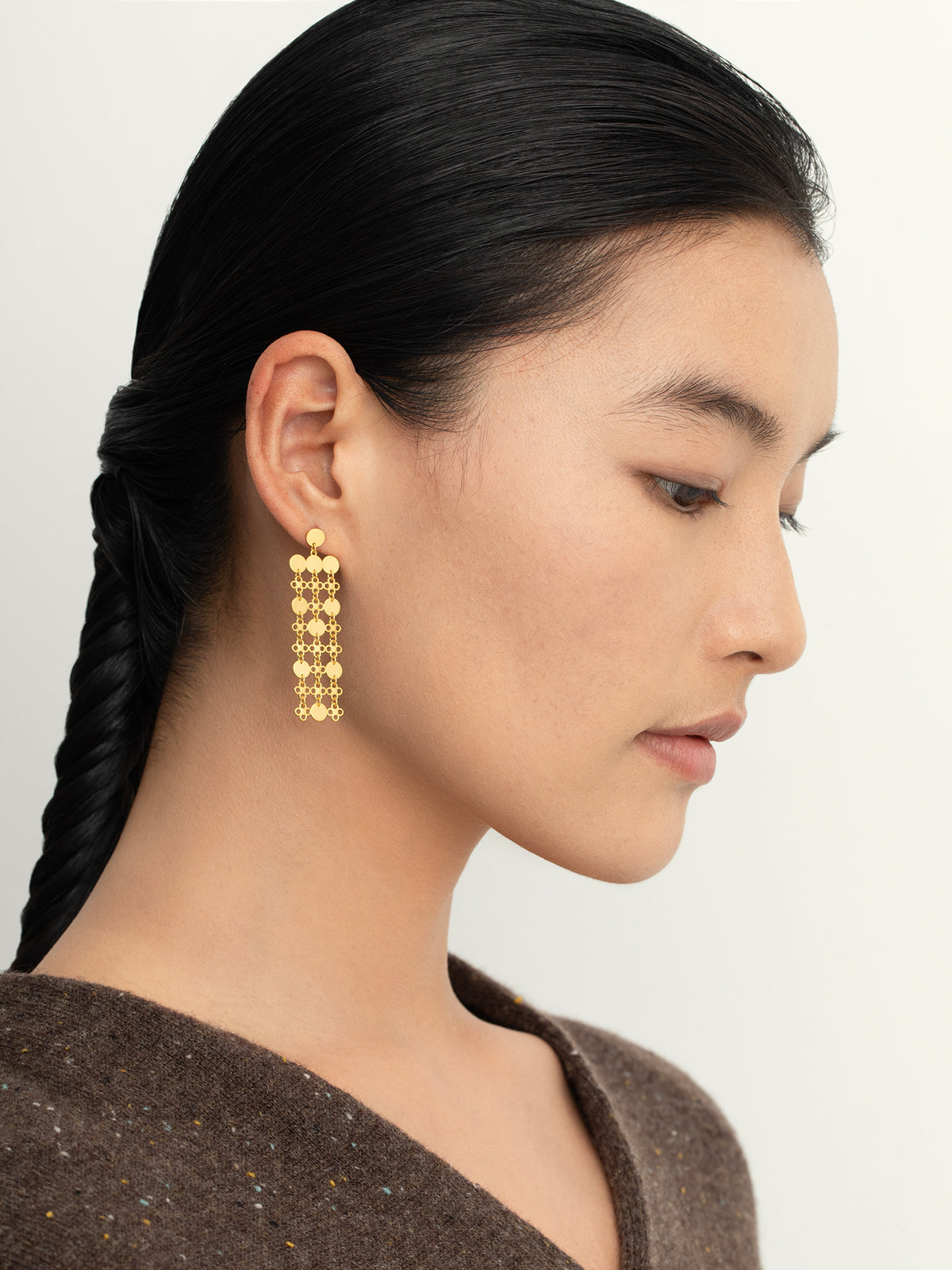 Round Mirror  Sunlight Earrings
