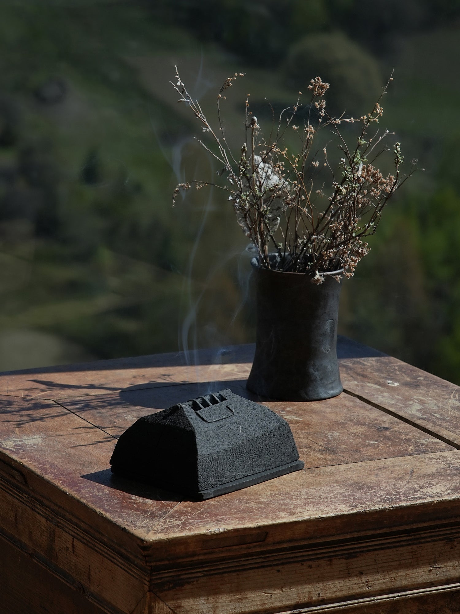 Handmade Black Tent Incense Burner
