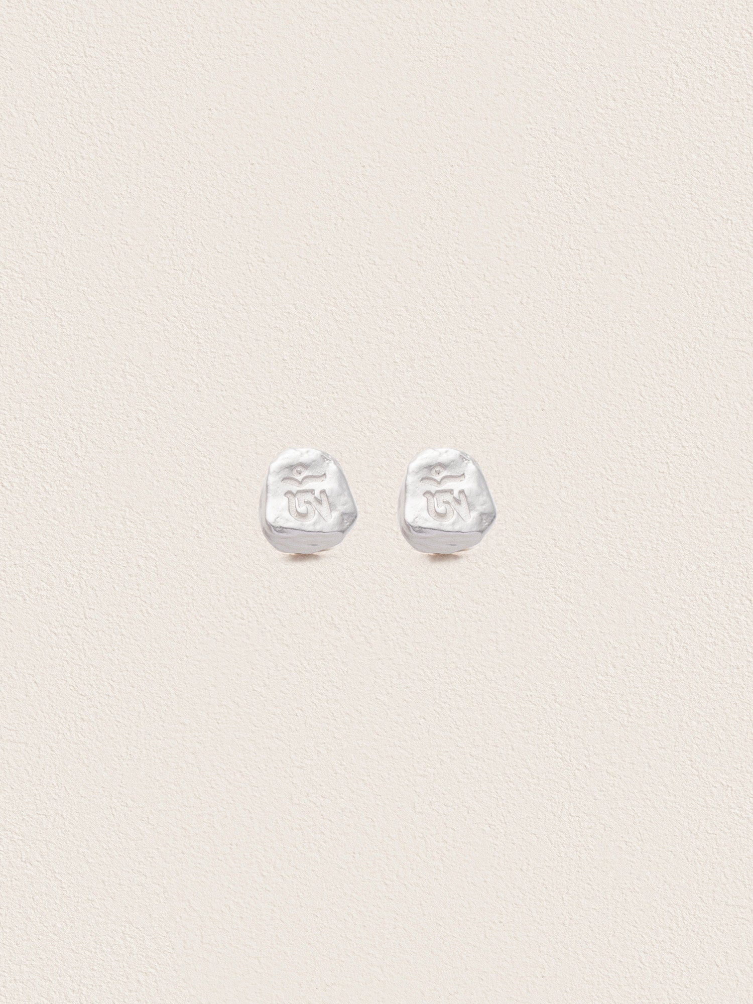 Prayers on Rock Stud Earrings