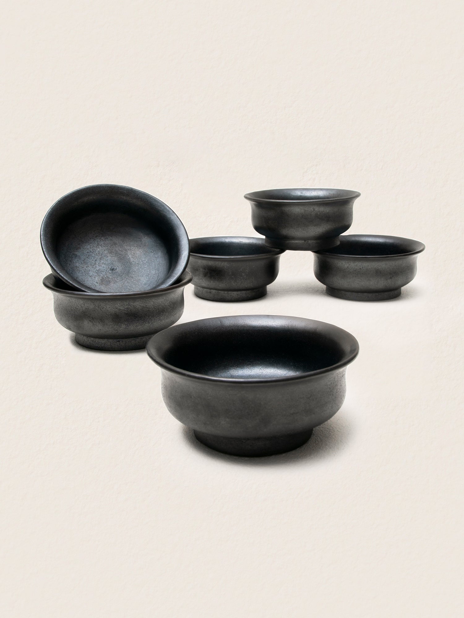 Tibetan Handmade Black Pottery Bowl