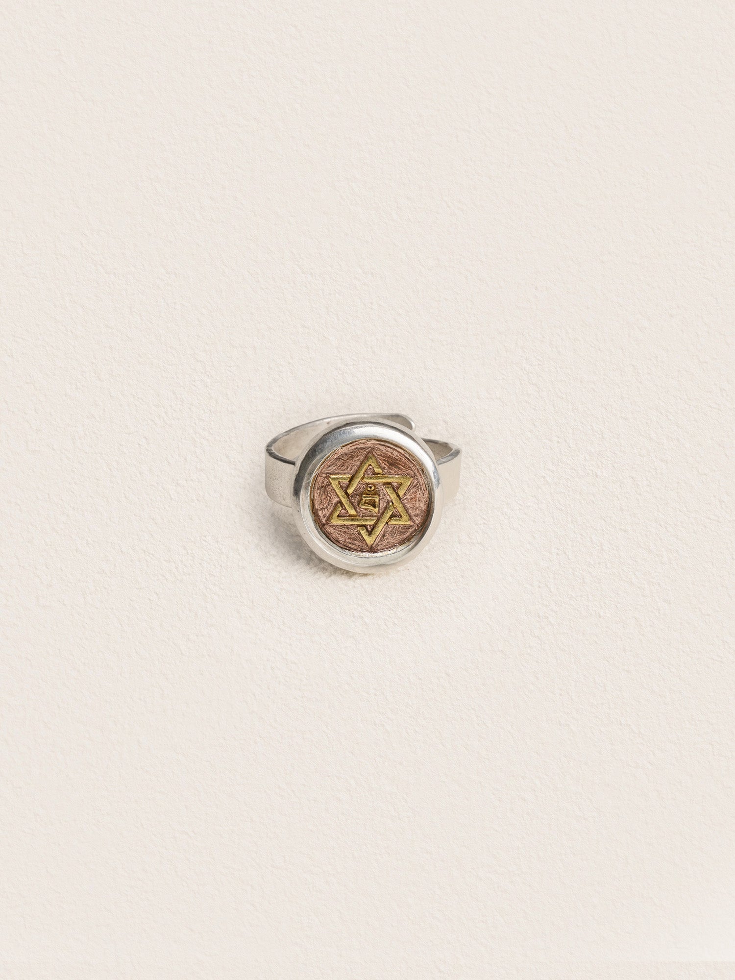 Khyenle Seed Syllable Fire-Gilded Li Ma Bronze Ring