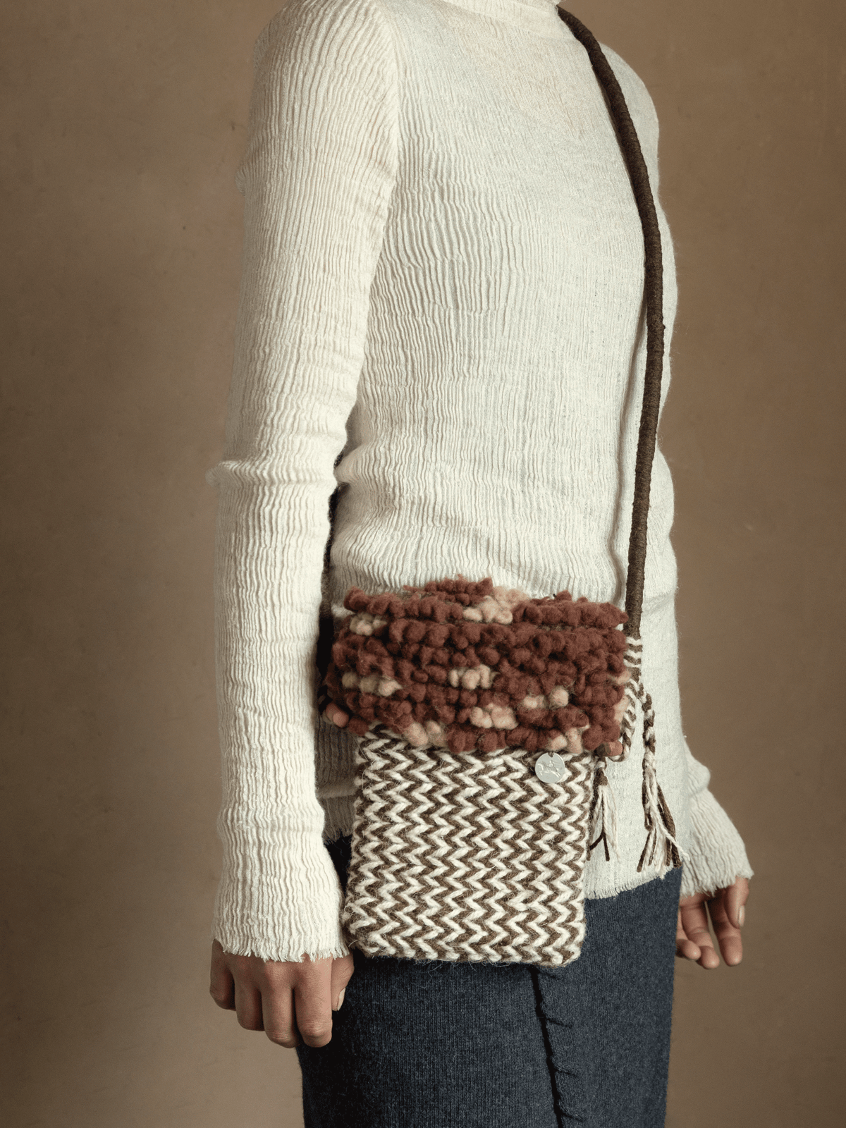 Thathaly Hand-Knitted Yak Pocket Bag