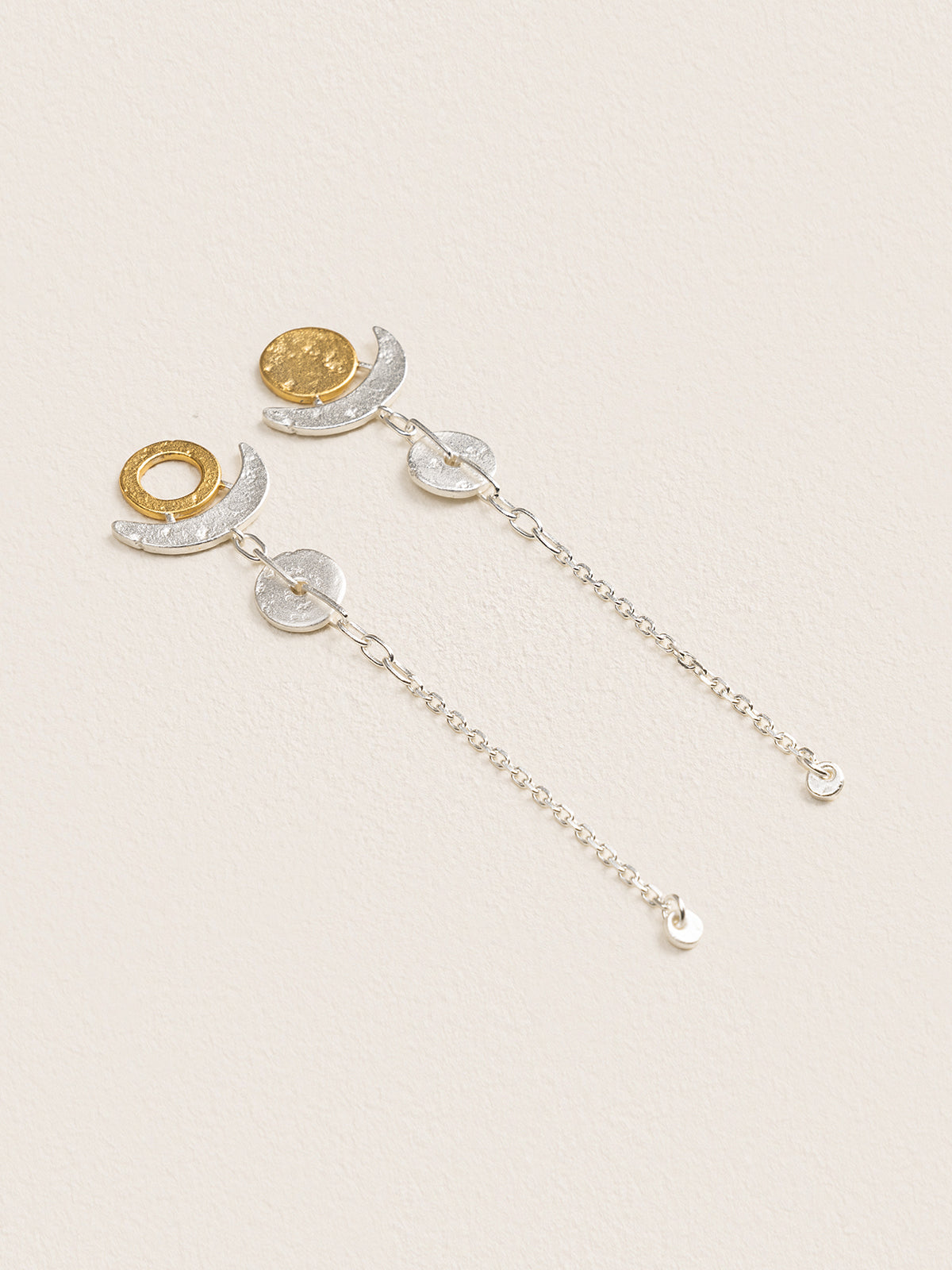 Sun & Moon Asymmetrical Earrings