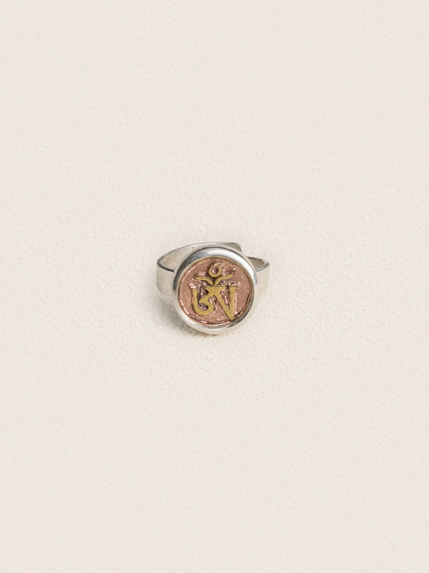 Khyenle Seed Syllable Fire-Gilded Li Ma Bronze Ring