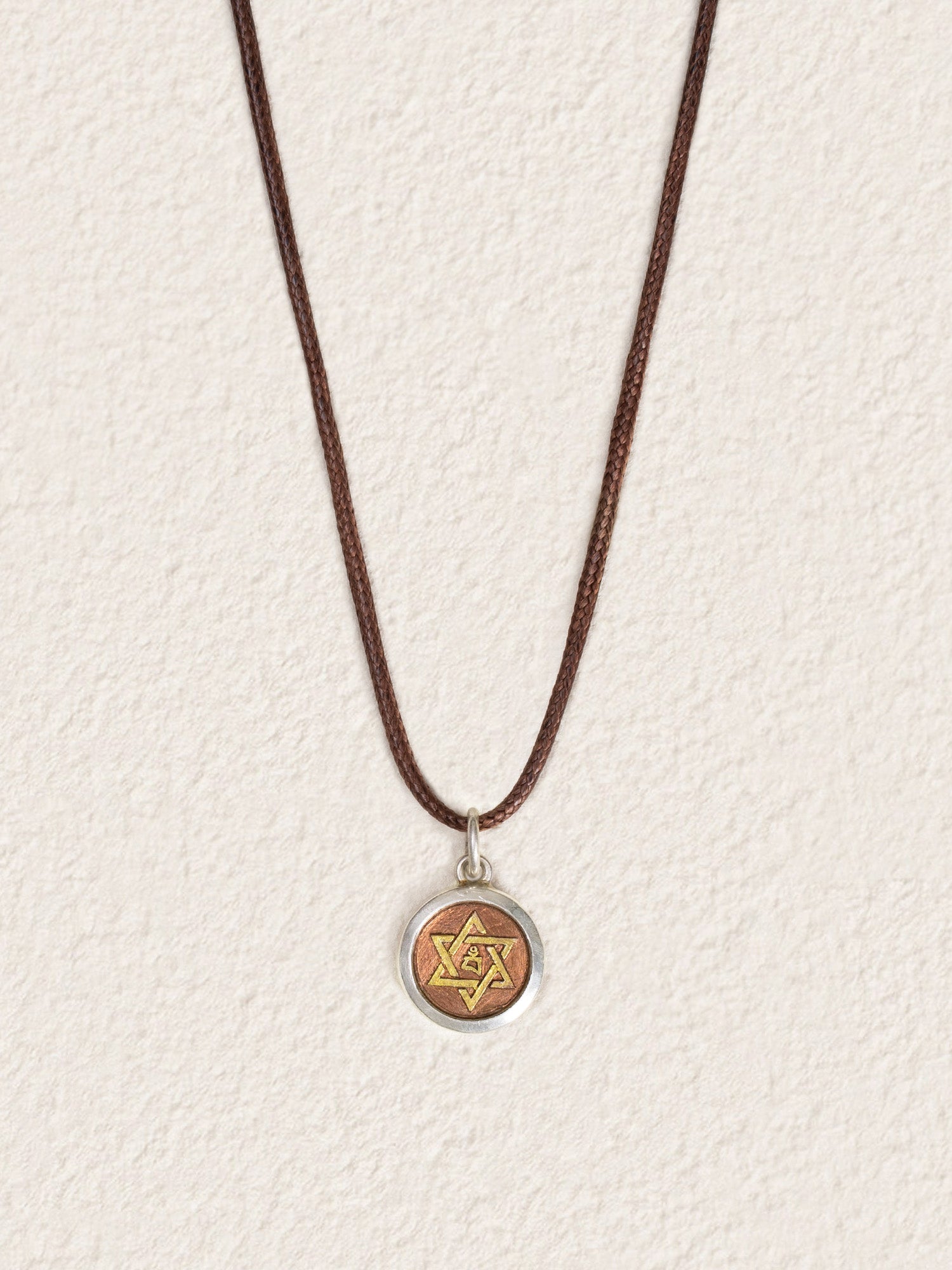 Khyenle Seed Syllable Fire-Gilded Li Ma Bronze Pendant Necklace