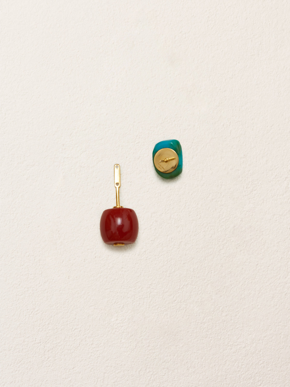 Turquoise & Southern Red Agate Earrings