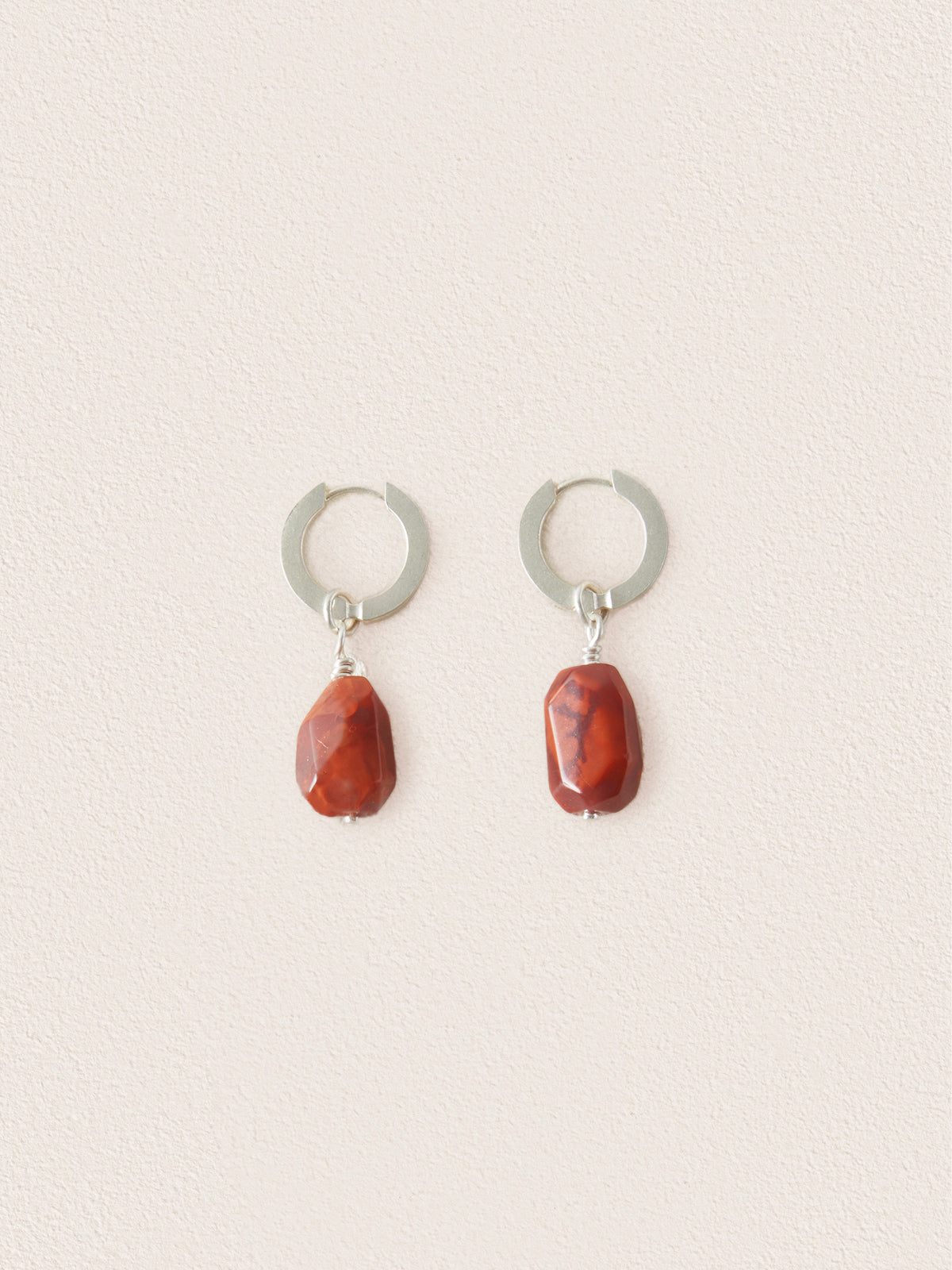 Nanhong Red Agate Drop Earrings