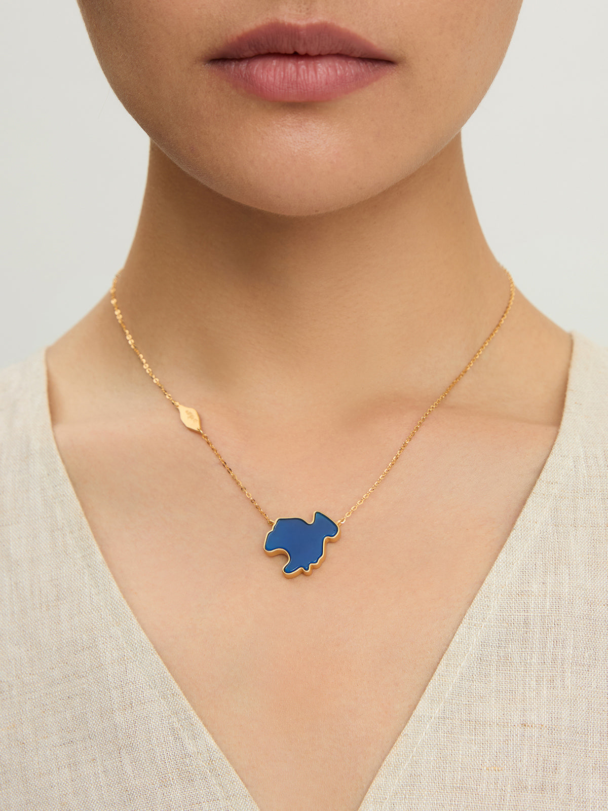 Kokonor Lake Blue Agate Necklace