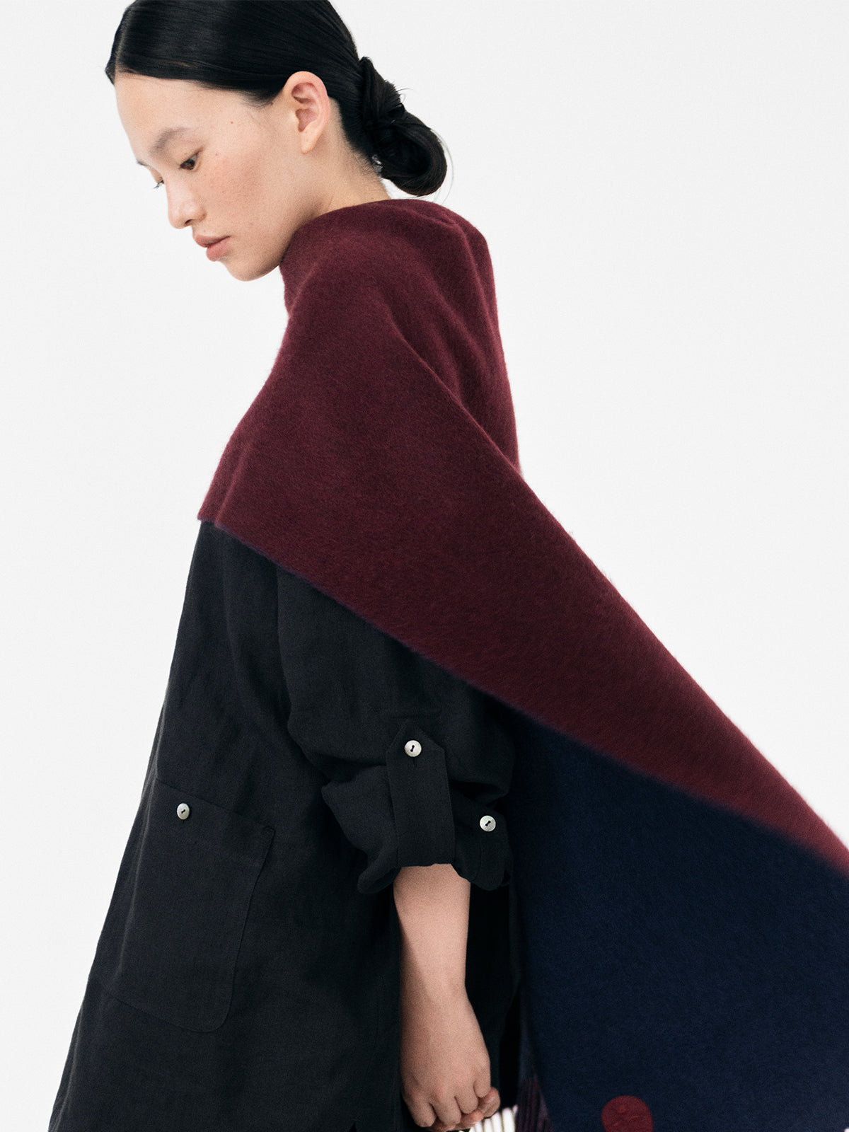 Two-Tone Pure Yak Cashmere Scarf