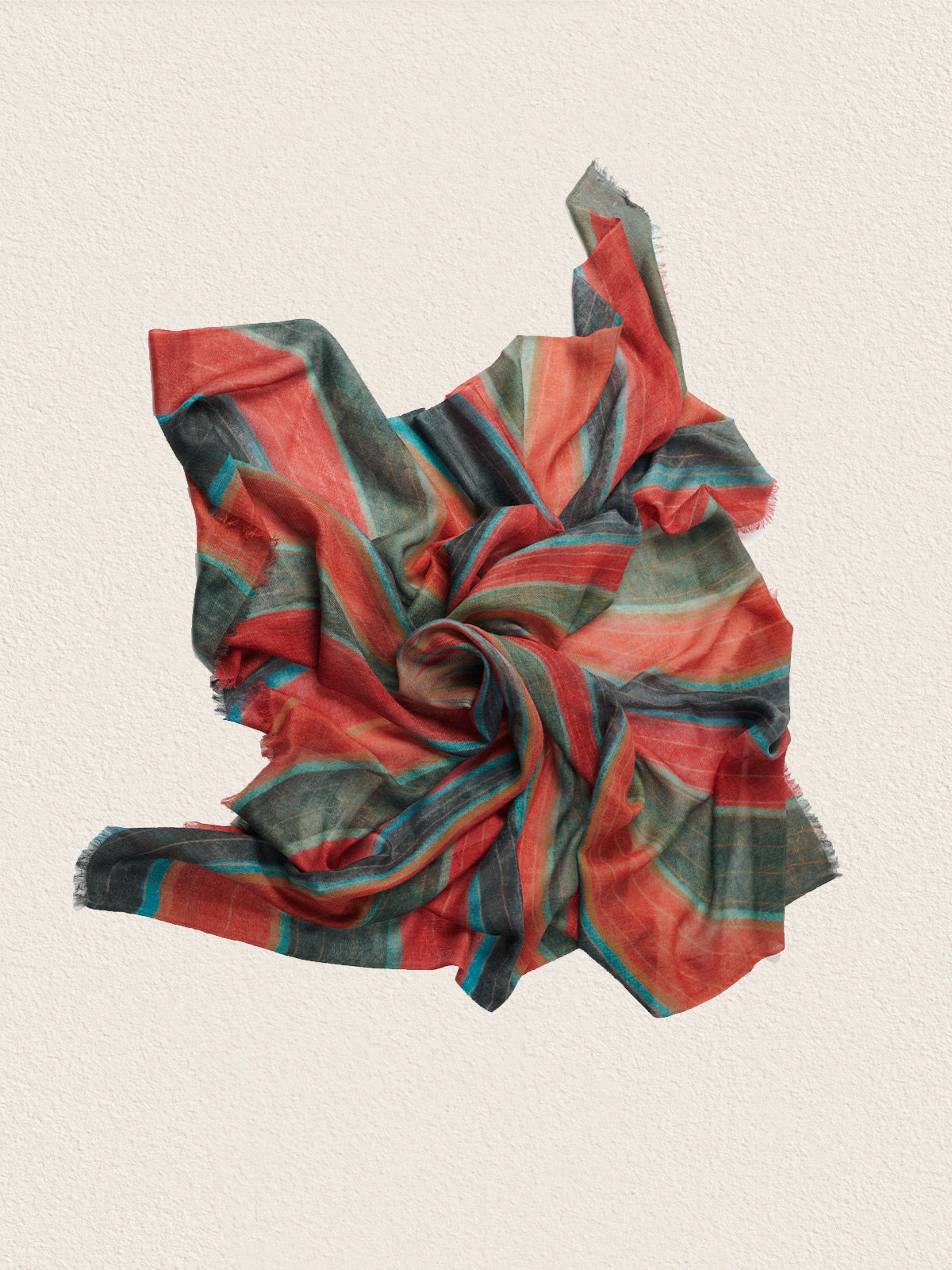 Luxurious White Yak Wool Scarf | YITSO HIMA - Handcrafted Rainbow