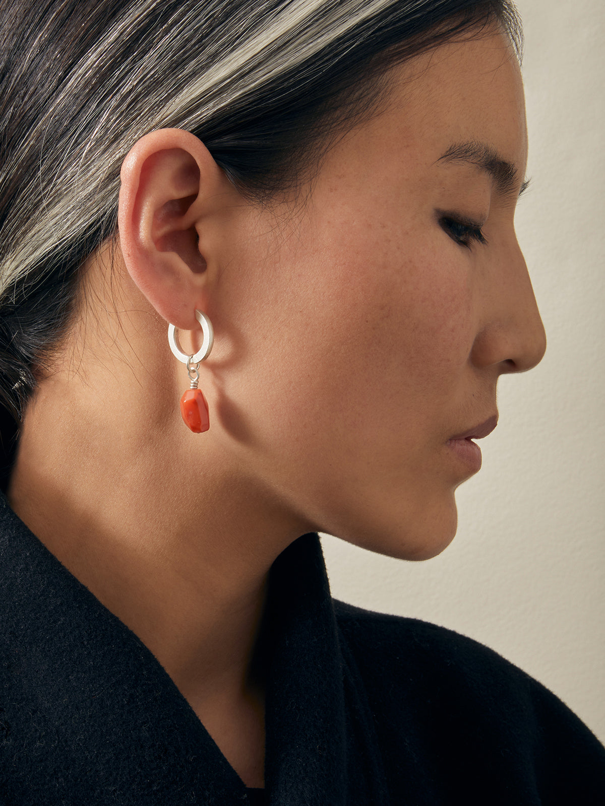 Turquoise Meets Southern Red Agate | Freeform Drop Earrings